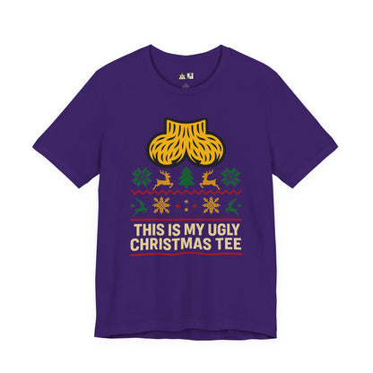 This Is My Ugly Christmas Tee Bold Reindeer & Gold Balls Ornament Holiday T-Shirt