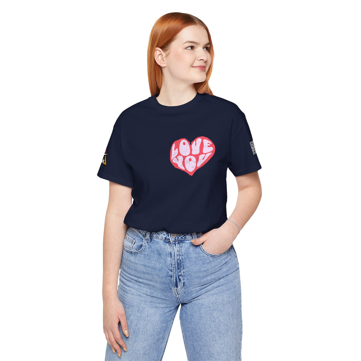 Love You Graphic T-Shirt | Heart Graphic Tee | Cute Retro Streetwear Shirt