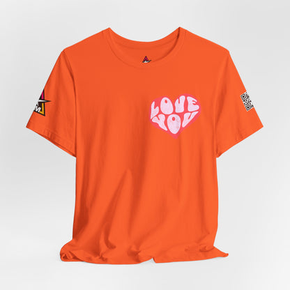 Love You Graphic T-Shirt | Heart Graphic Tee | Cute Retro Streetwear Shirt