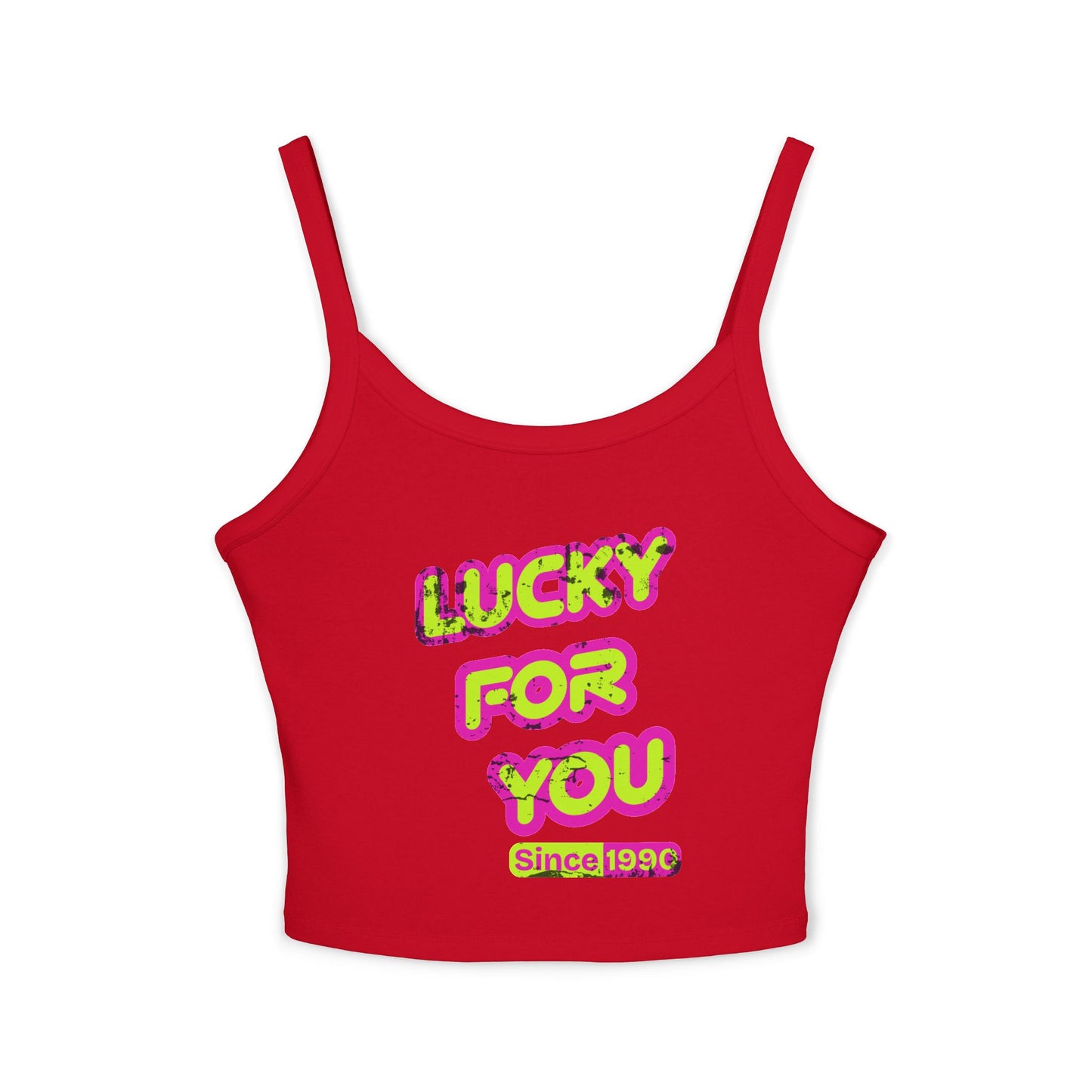LUCKY FOR YOU SINCE 1990 | Vintage Spaghetti tank | Retro Streetwear