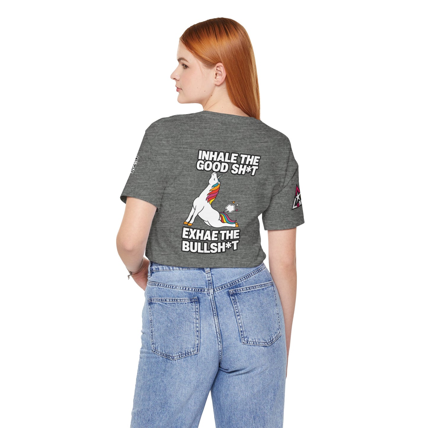 Inhale the Good Shit, Exhale the Bullshit – Funny Unicorn Graphic Tee