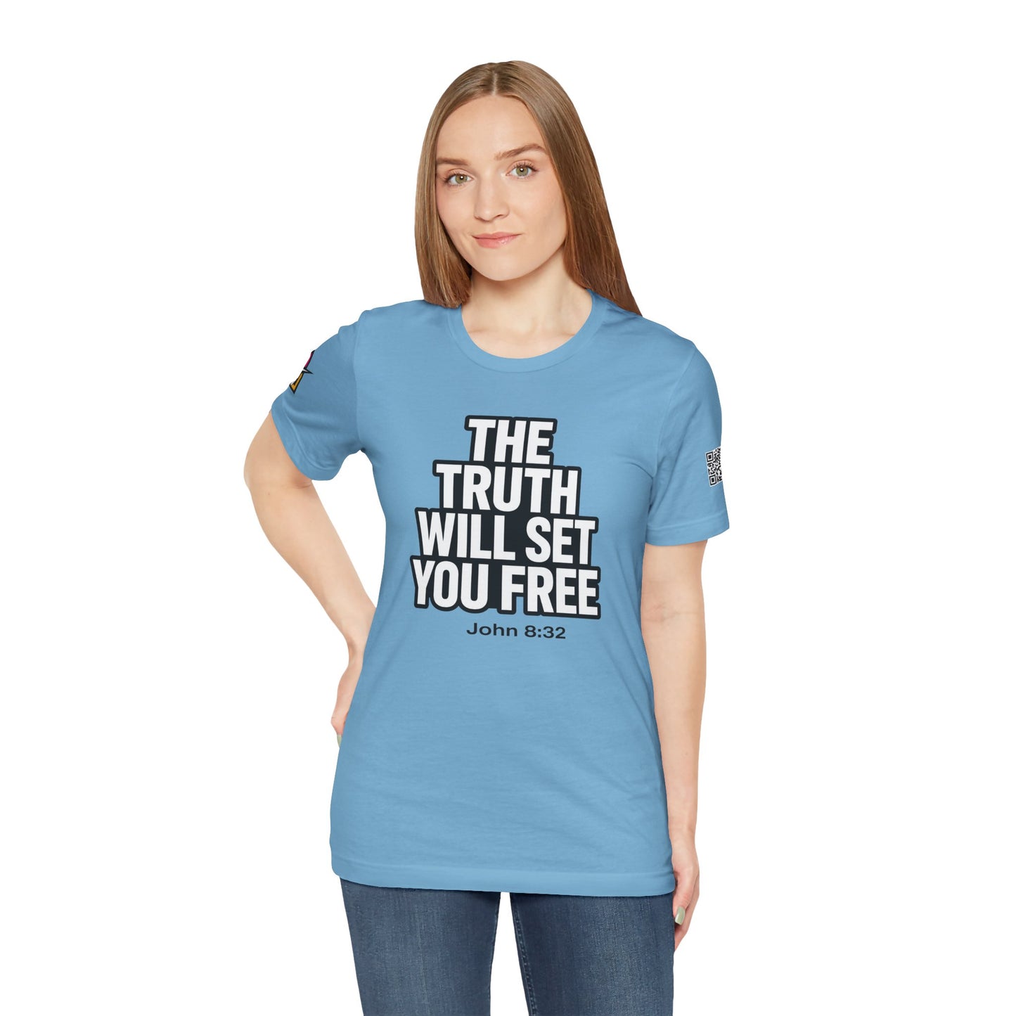 The Truth Will Set You Free Graphic T-Shirt | John 8:32 Christian Tee | Faith Streetwear Shirt