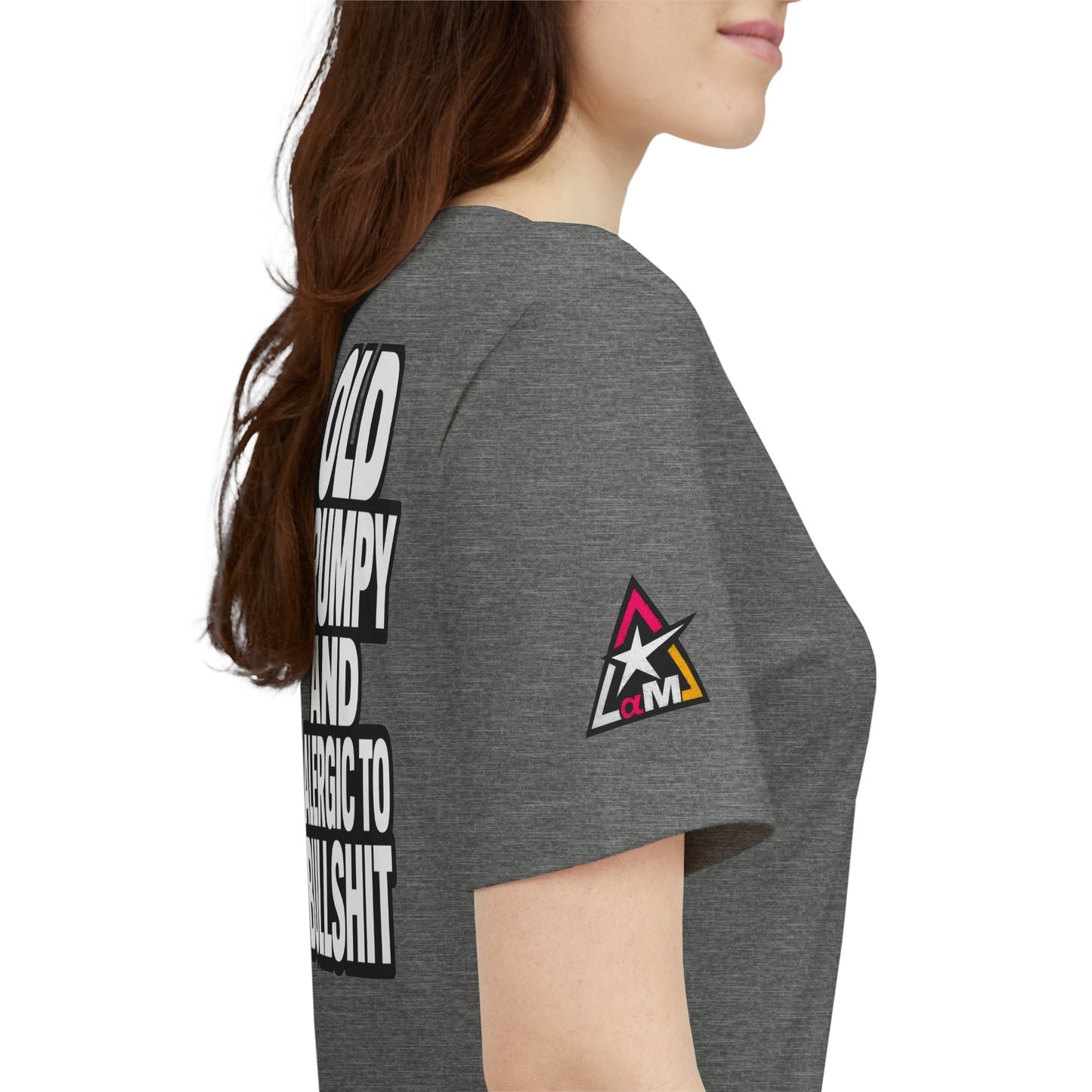 Old Grumpy & Allergic to Bullshit Graphic T-Shirt | Funny Sarcastic Tee