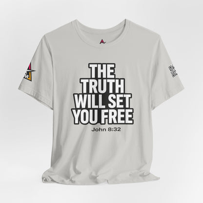 The Truth Will Set You Free Graphic T-Shirt | John 8:32 Bible Verse Tee | Christian Streetwear