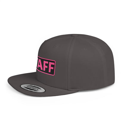 STAFF Embroidered Snapback Hat | Funny Event Crew Cap | Minimalist Streetwear Hat | Festival & Team Uniform Cap