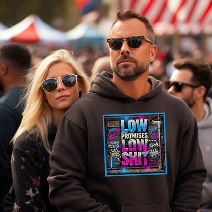 Stylish Low Promises Low Shit Graphic Hoodie product