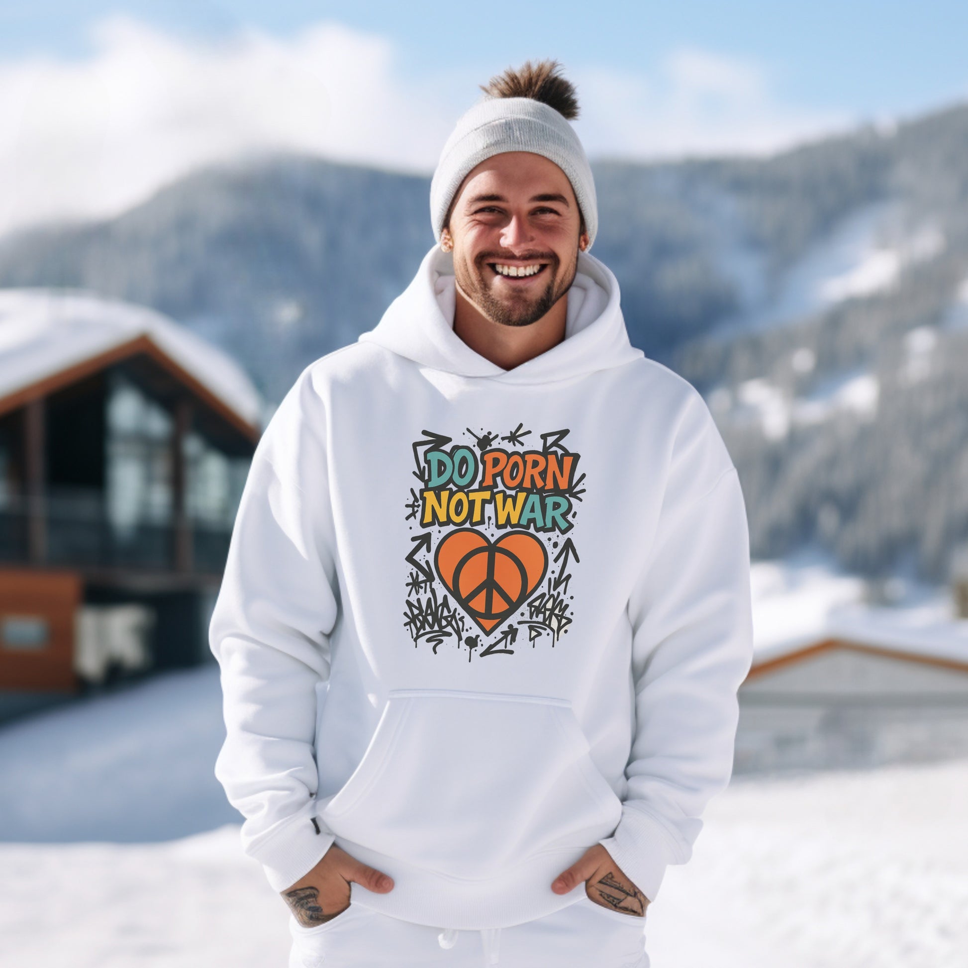 Do Porn Not War Graphic Hoodie product