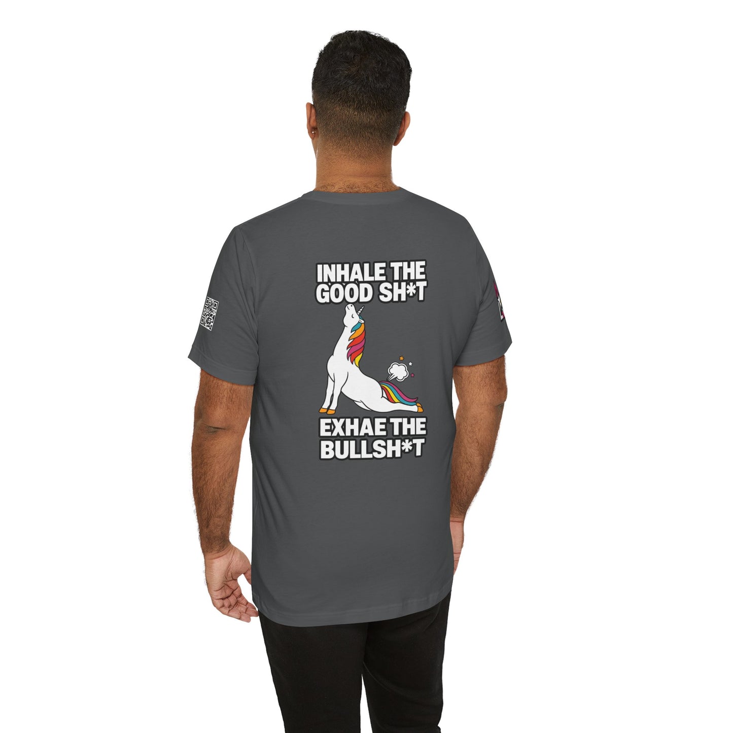 Inhale the Good Shit, Exhale the Bullshit – Funny Unicorn Graphic Tee