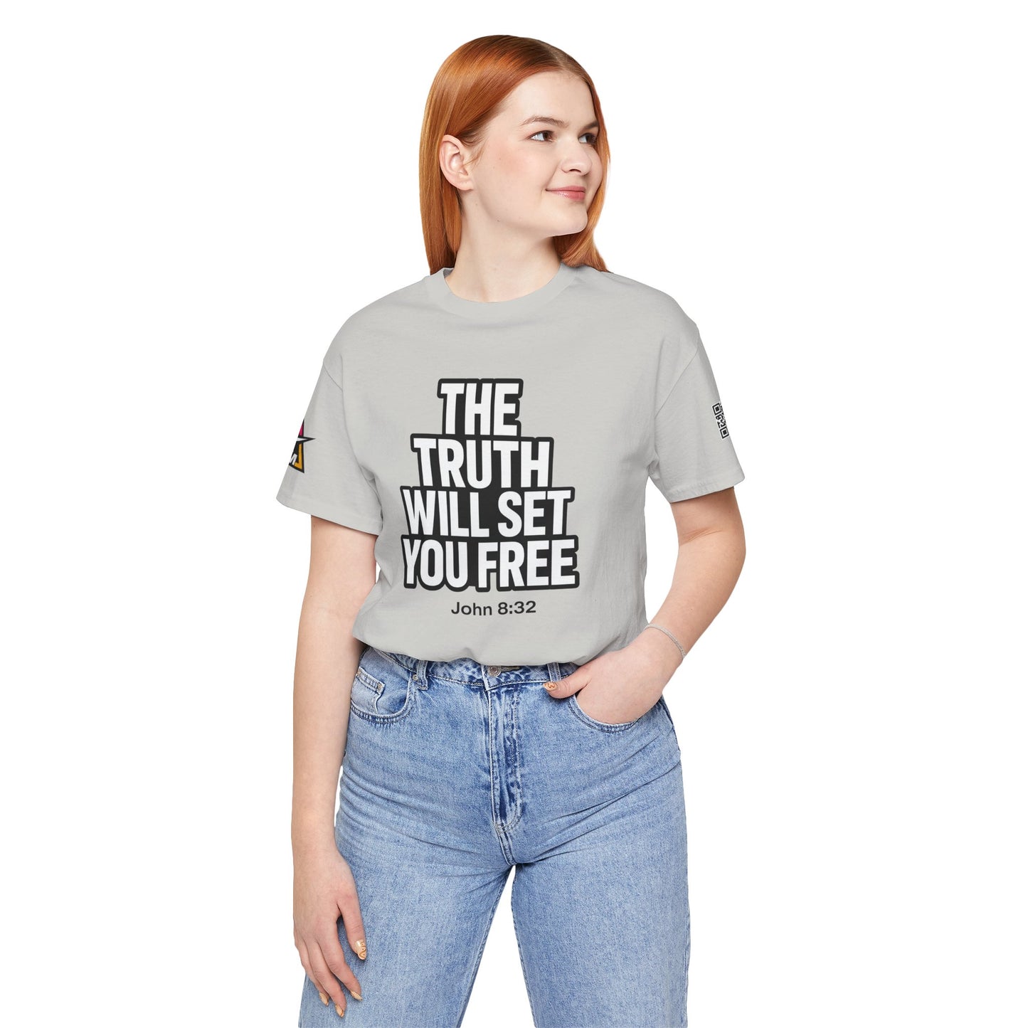The Truth Will Set You Free Graphic T-Shirt | John 8:32 Bible Verse Tee | Christian Streetwear