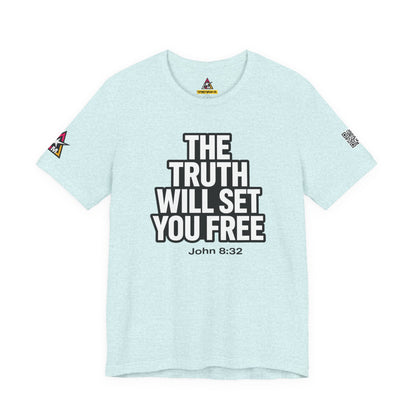 The Truth Will Set You Free Graphic T-Shirt | John 8:32 Bible Verse Tee | Christian Streetwear