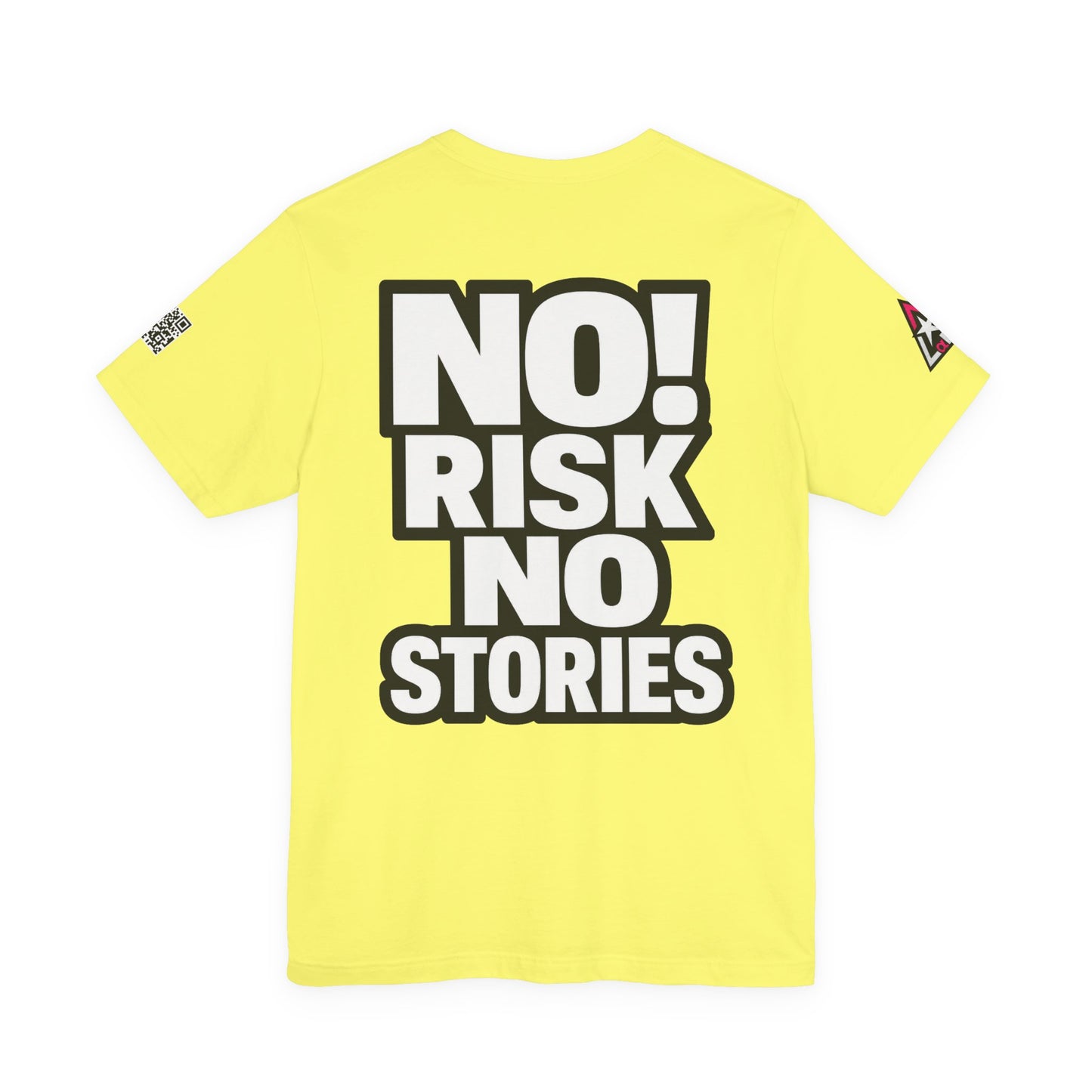 No Risk No Stories – Bold Motivational Graphic TeeNo Risk No Stories – Bold Motivational Graphic Tee