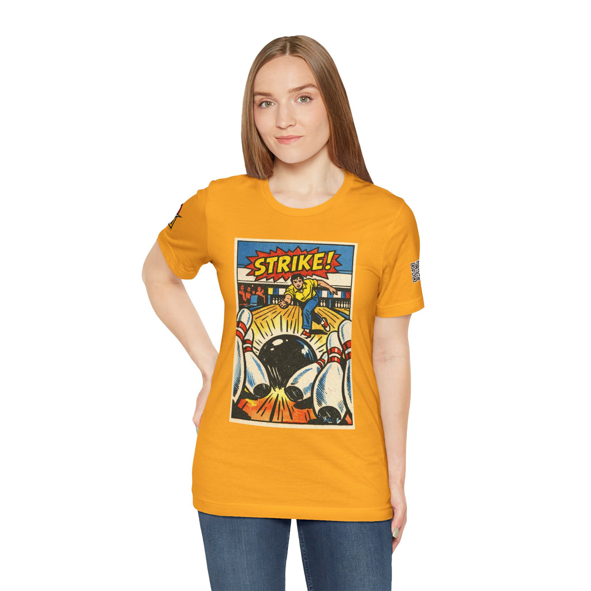 Strike Graphic T-Shirt | Bowling Streetwear Tee | Retro Bowling Shirt  STRIKE.