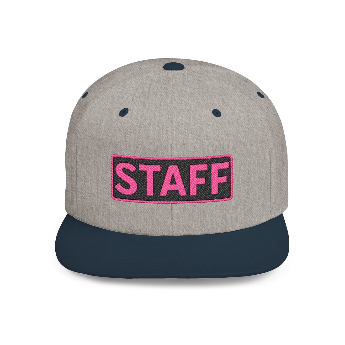 STAFF Embroidered Snapback Hat | Funny Event Crew Cap | Minimalist Streetwear Hat | Festival & Team Uniform Cap