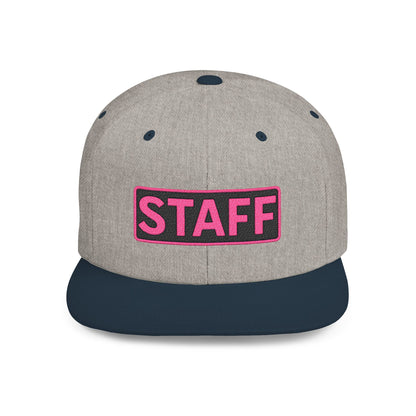 STAFF Embroidered Snapback Hat | Funny Event Crew Cap | Minimalist Streetwear Hat | Festival & Team Uniform Cap