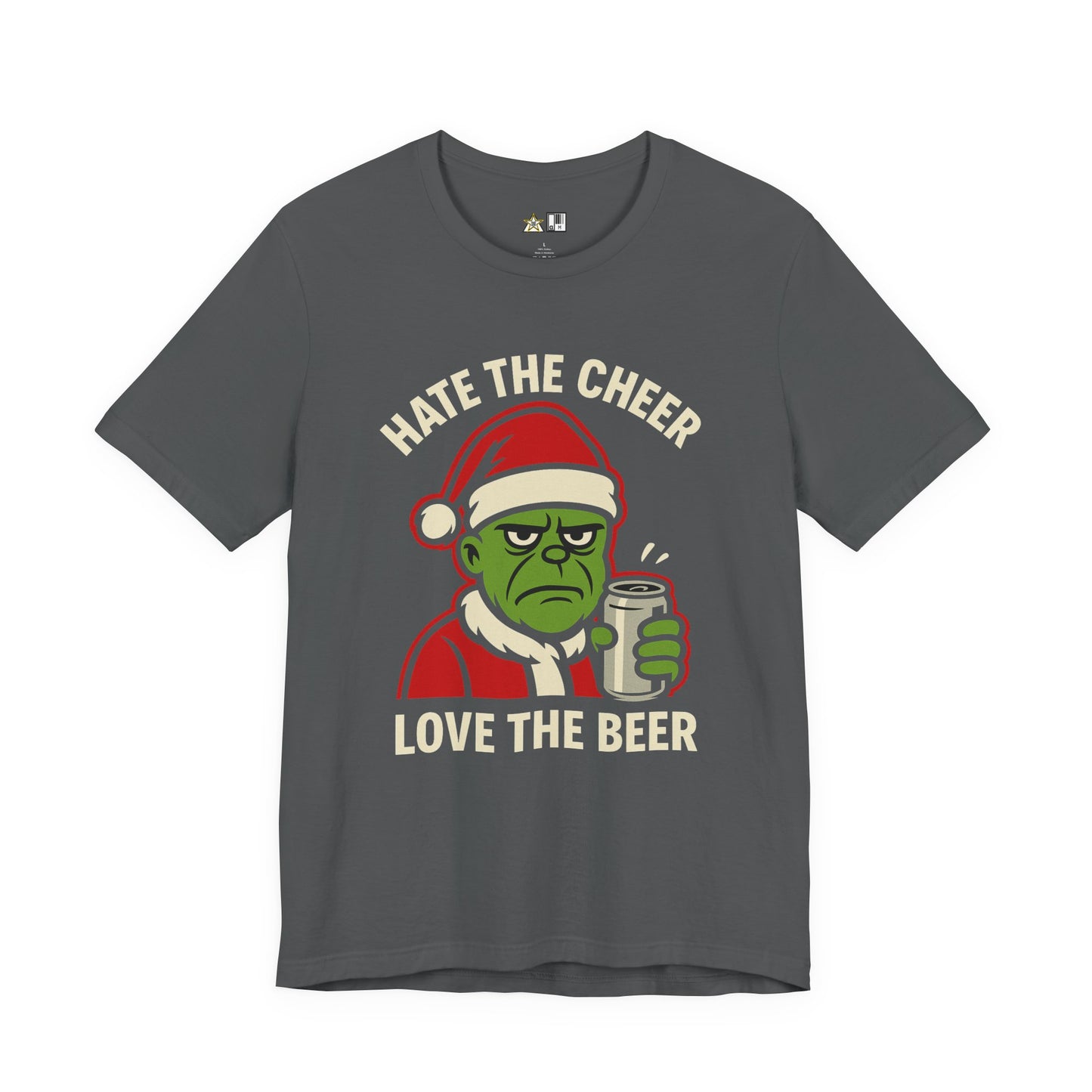 Hate the Cheer Love the Beer – Unisex Bold Holiday Graphic Tee