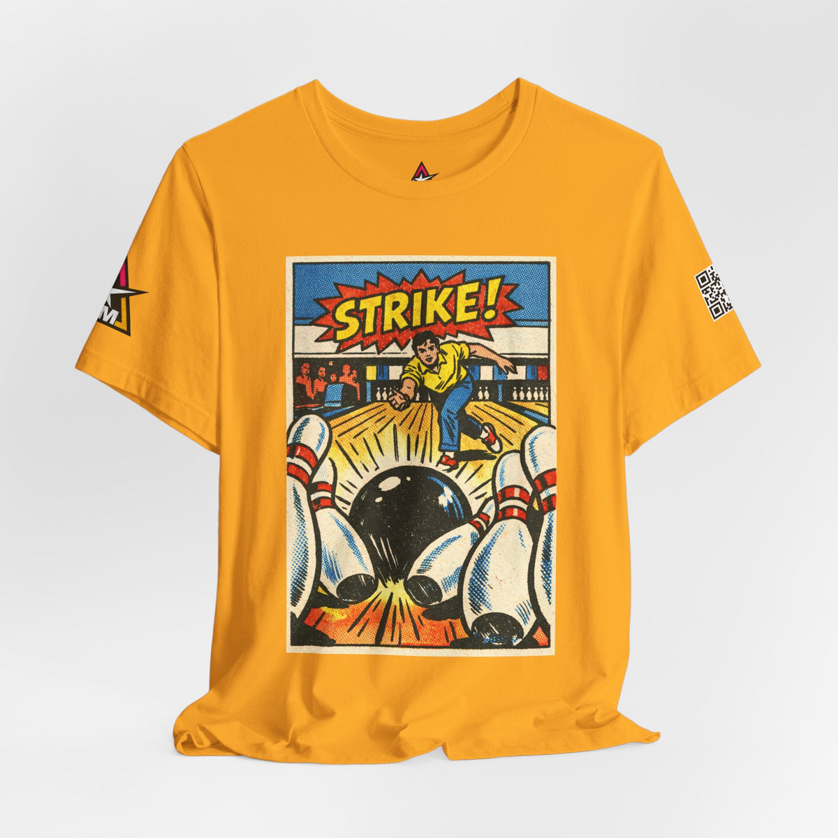 Strike Graphic T-Shirt | Bowling Streetwear Tee | Retro Bowling Shirt  STRIKE.