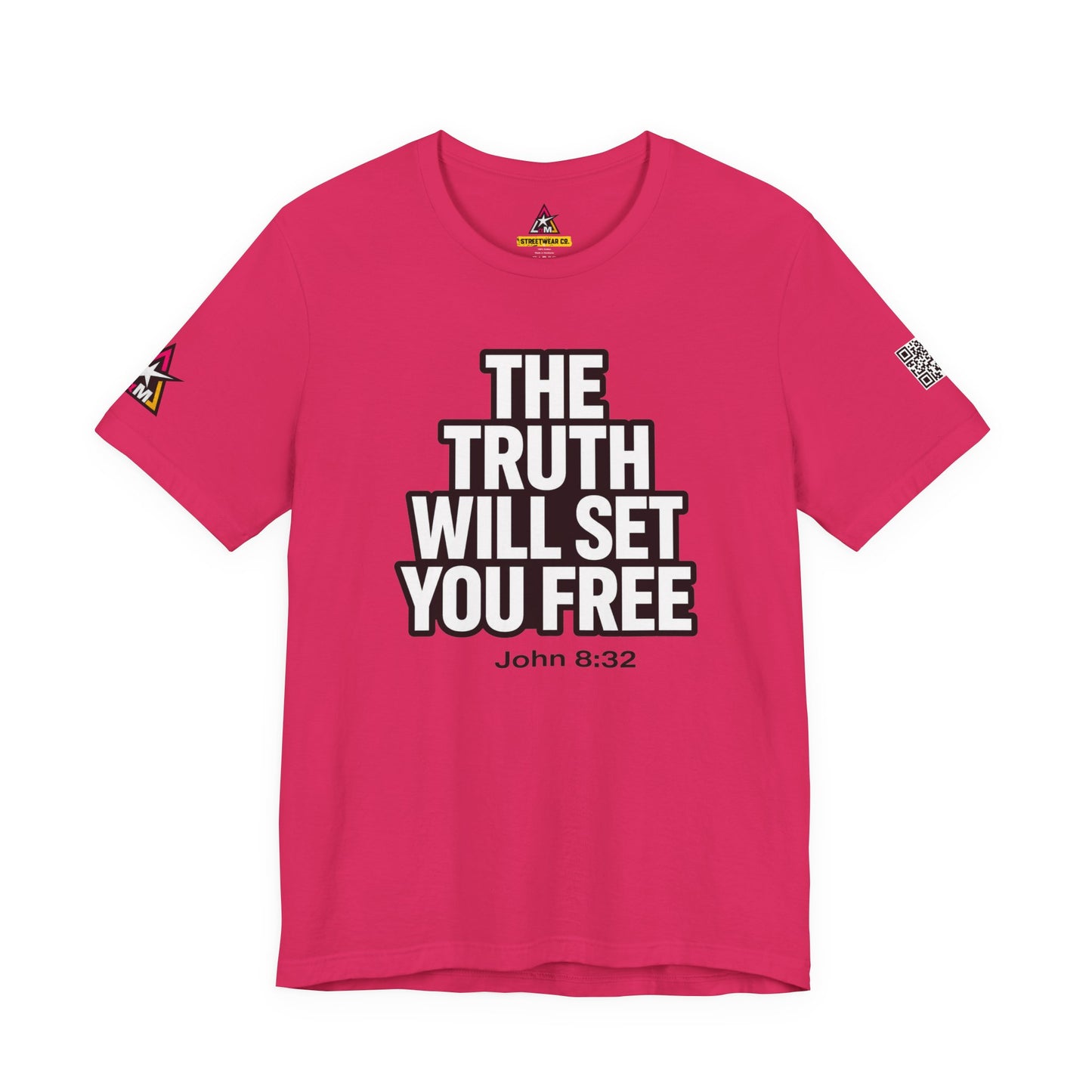 The Truth Will Set You Free Graphic T-Shirt | John 8:32 Christian Tee | Faith Streetwear Shirt