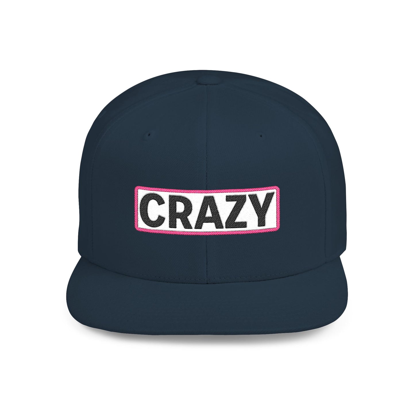CRAZY Embroidered Snapback Hat | Funny Statement Cap | Bold Streetwear Flat Bill | Conversation Starter Gift