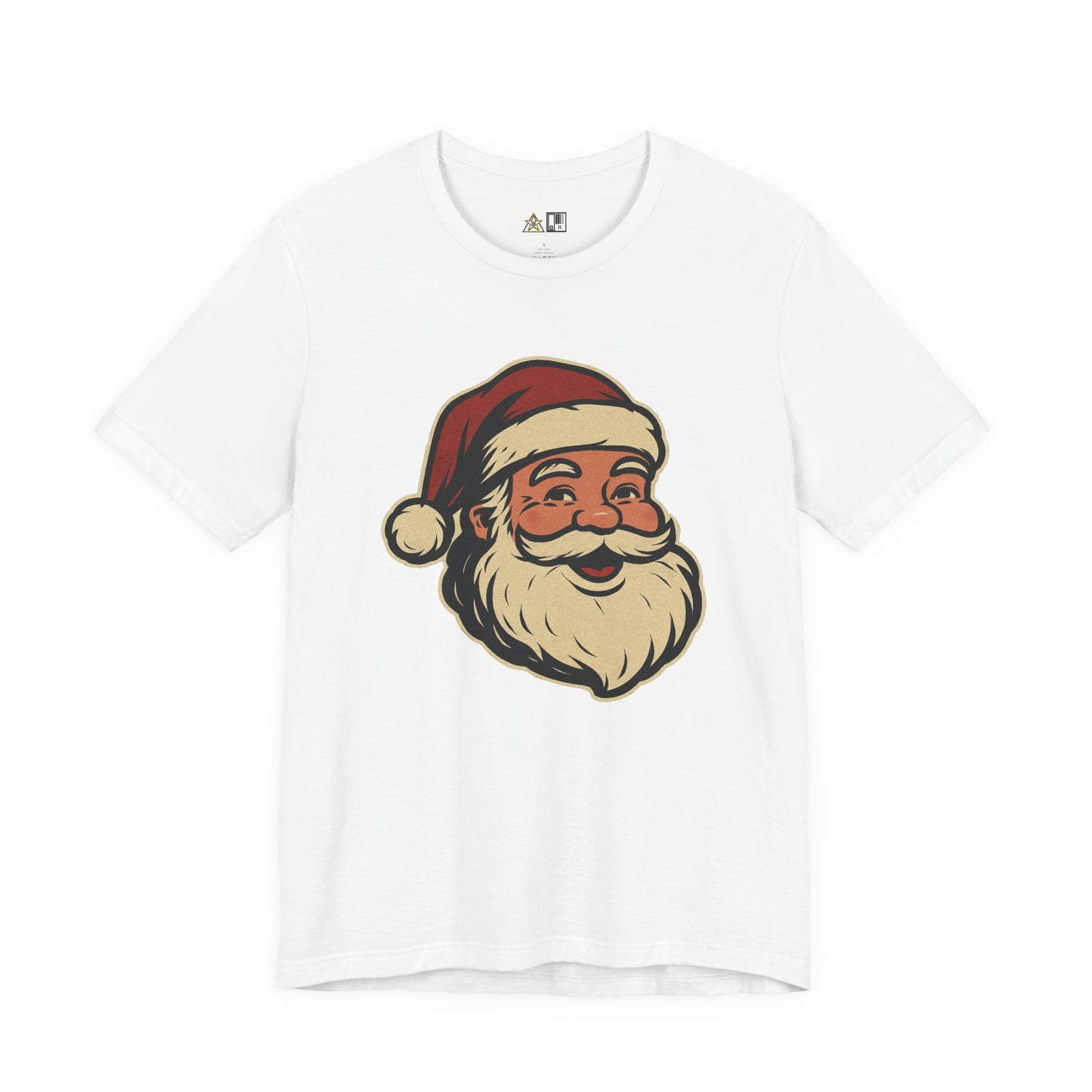 Classic Santa Smile – Vintage Unisex Christmas Graphic T-Shirt