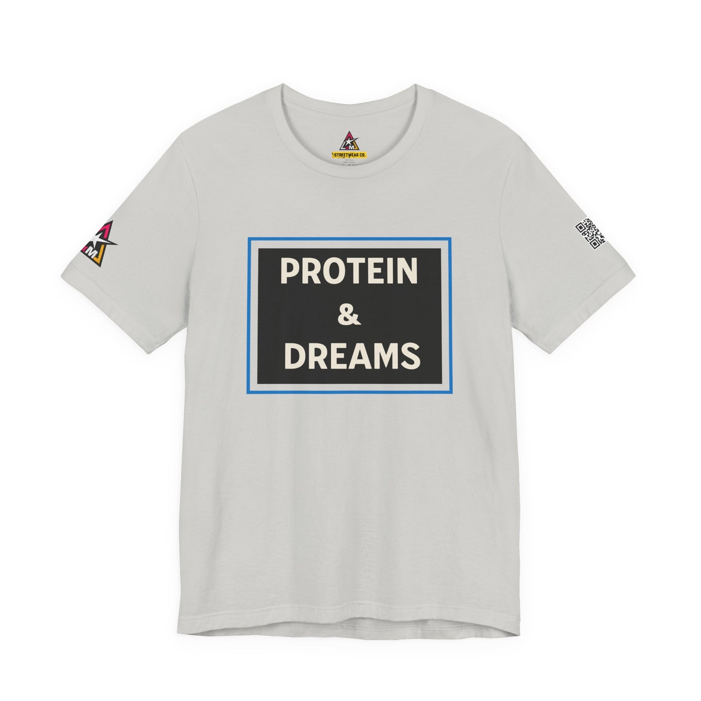 Protein & Dreams Graphic T-Shirt | Fitness Streetwear Tee | Gym Lifestyle Shirt