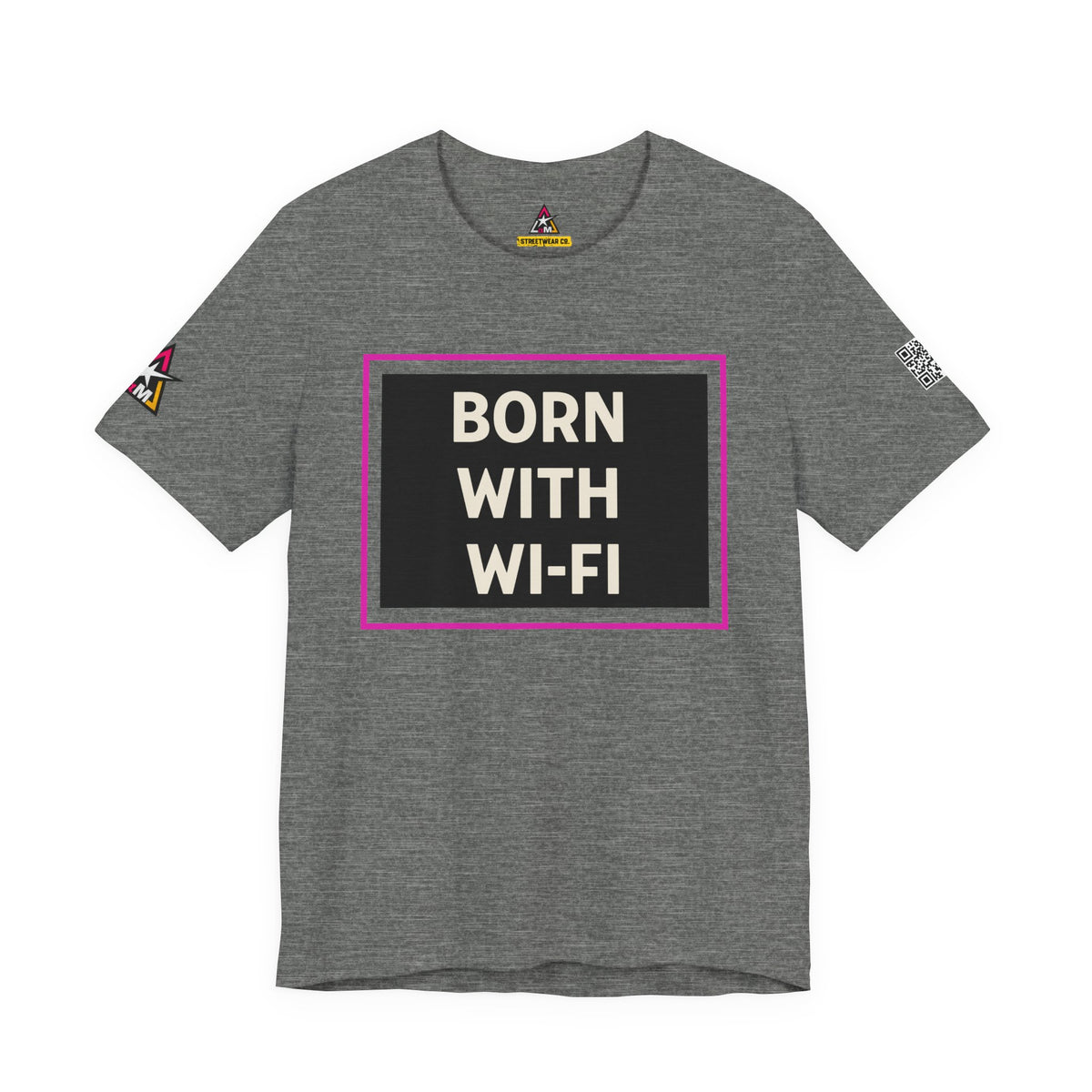 BORN WITH WI-FI | Funny Millennial Graphic Tee | Tech Humor Streetwear