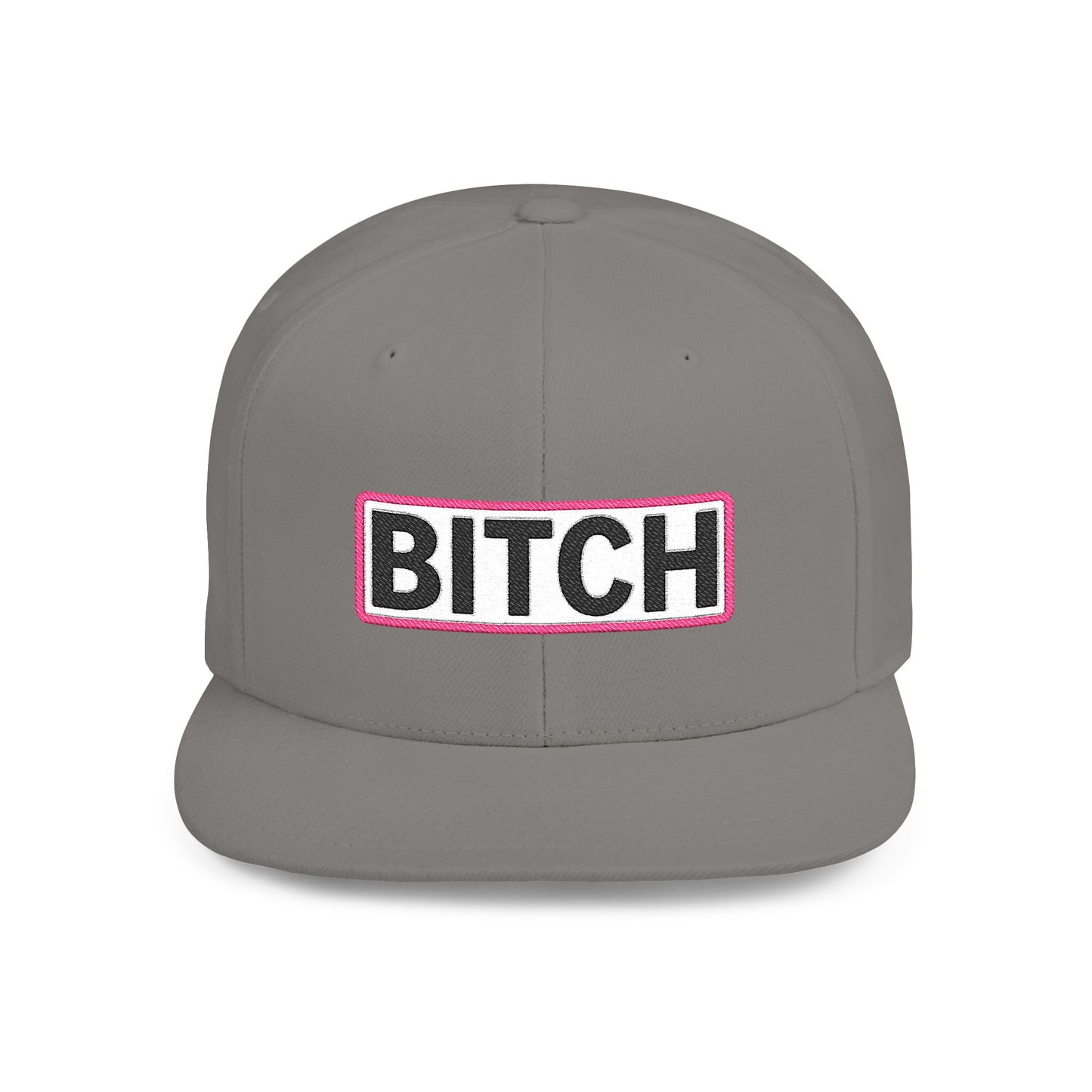 BITCH Embroidered Snapback Hat | Funny Statement Cap | Bold Streetwear Flat Bill | Conversation Starter Gift