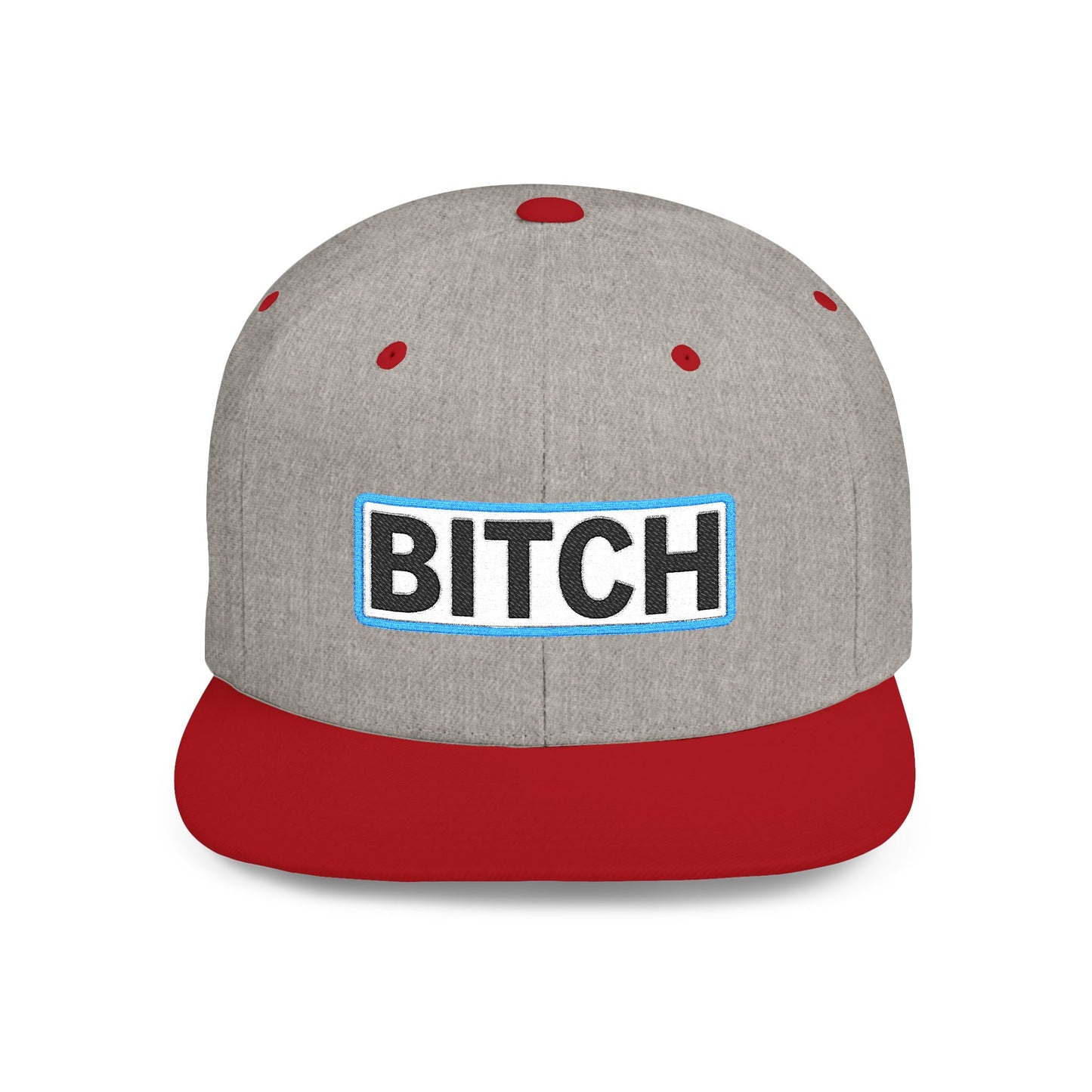 BITCH Embroidered Snapback Hat | Funny Statement Cap | Bold Streetwear Flat Bill | Conversation Starter Gift