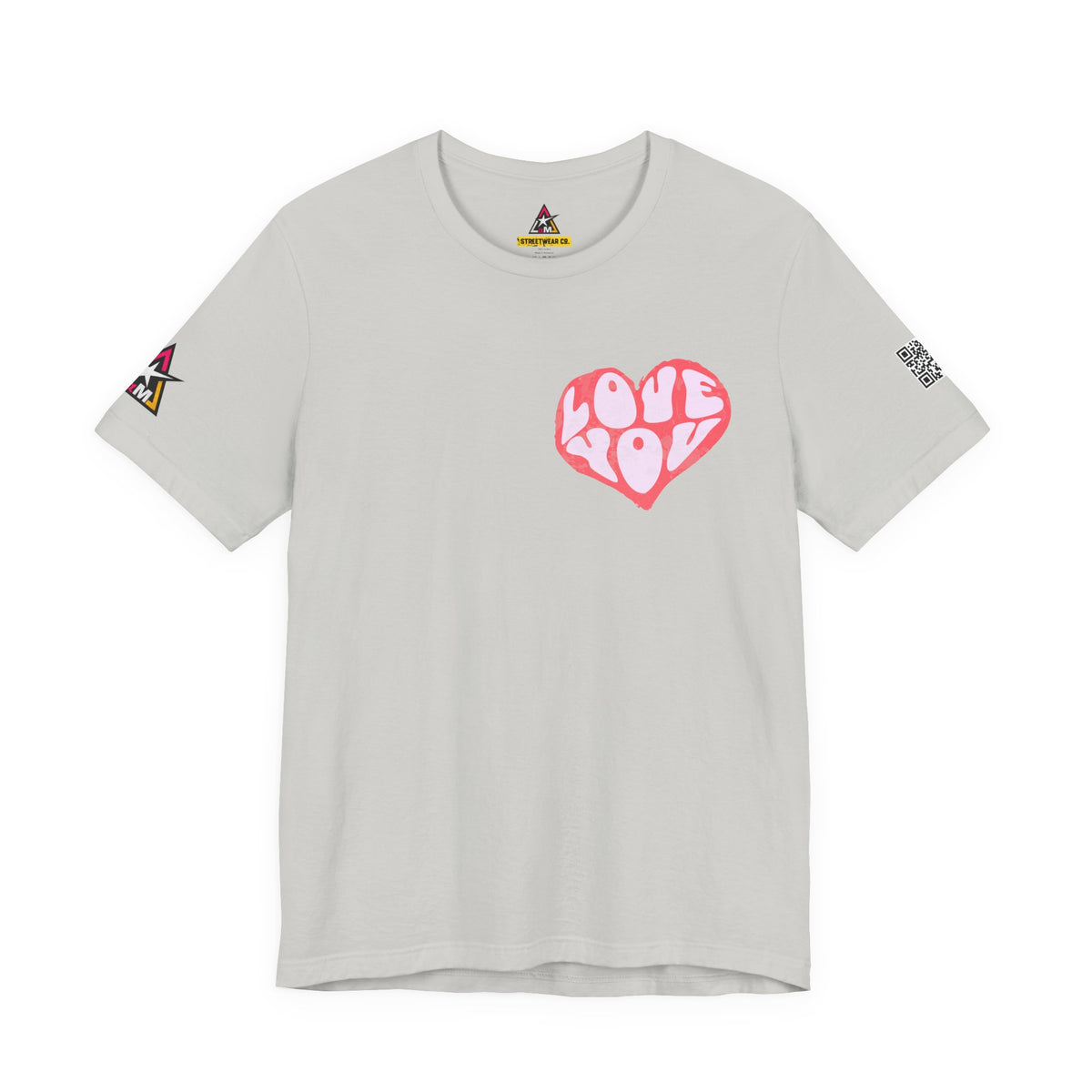 Love You Graphic T-Shirt | Heart Graphic Tee | Cute Retro Streetwear Shirt