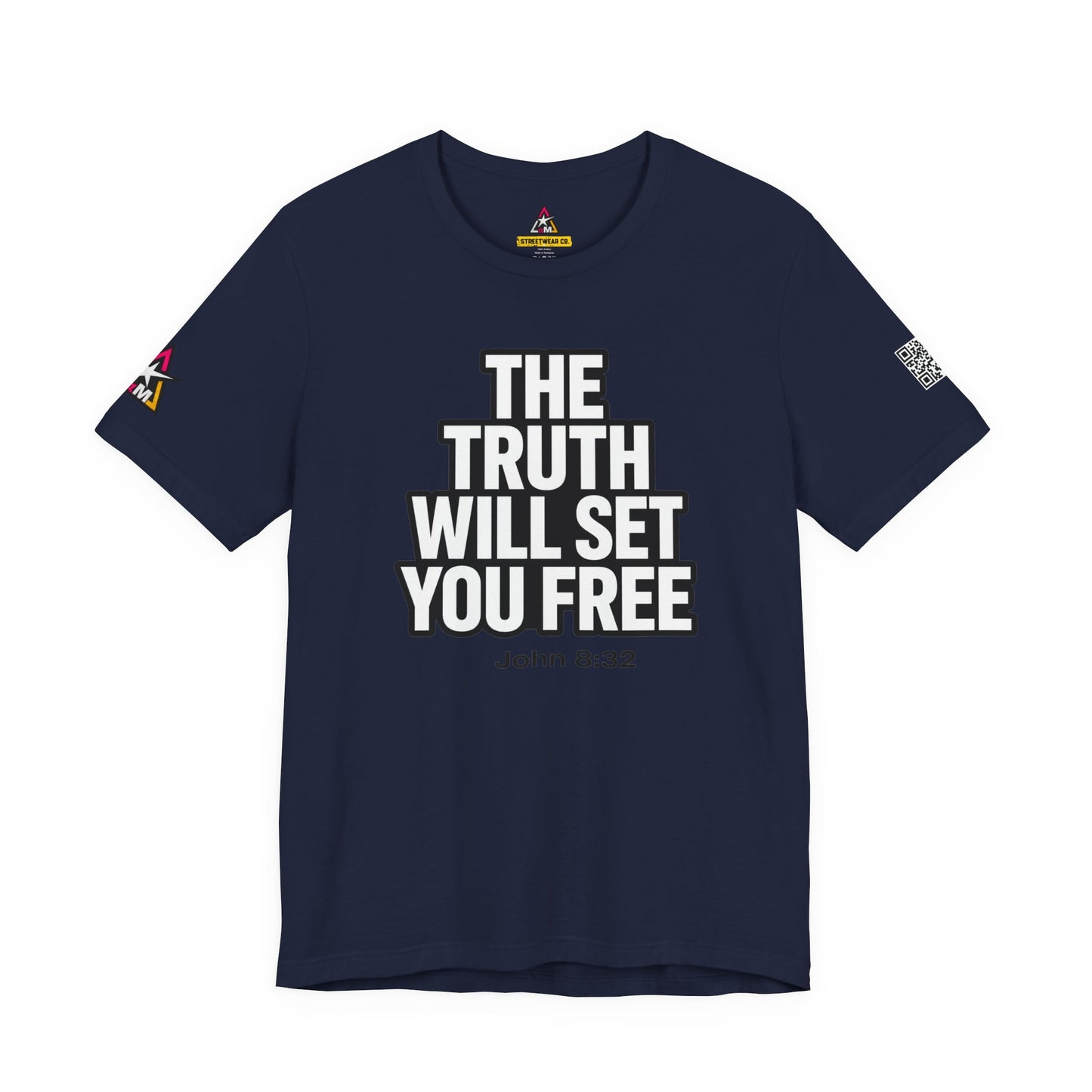 The Truth Will Set You Free Graphic T-Shirt | John 8:32 Bible Verse Tee | Christian Streetwear