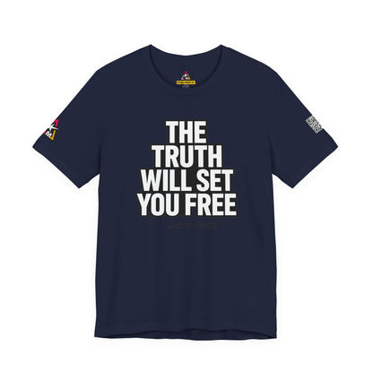 The Truth Will Set You Free Graphic T-Shirt | John 8:32 Bible Verse Tee | Christian Streetwear