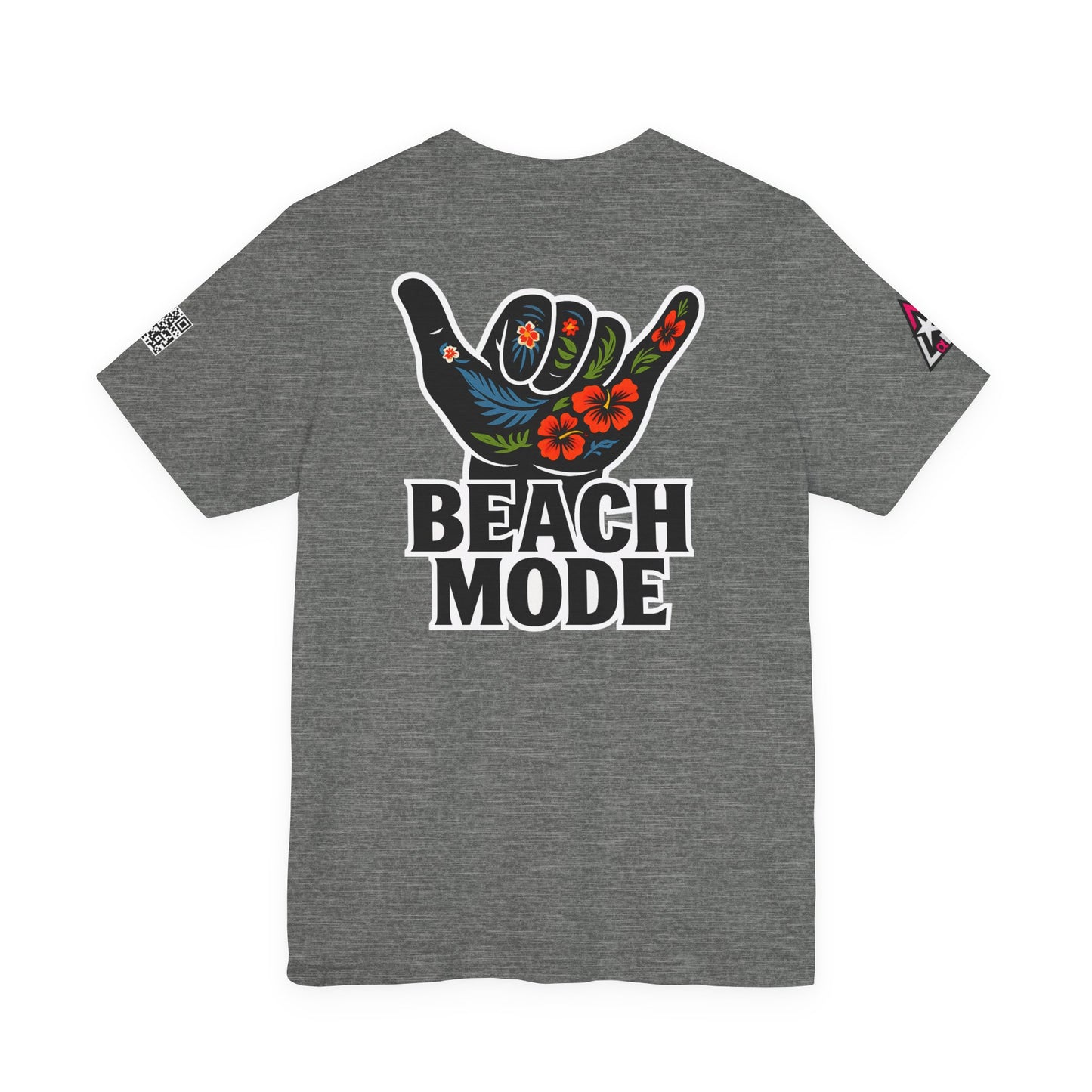 Beach Mode Graphic T-Shirt | Shaka Hand Tropical Tee | Summer Streetwear
