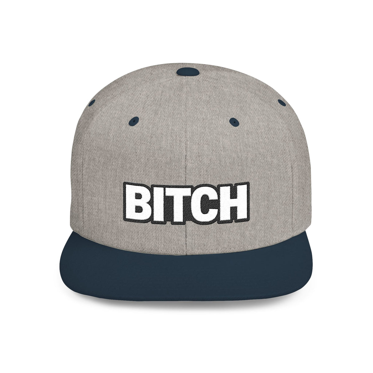 BITCH Embroidered Snapback Hat | Funny Statement Cap | Bold Streetwear Flat Bill | Conversation Starter Gift