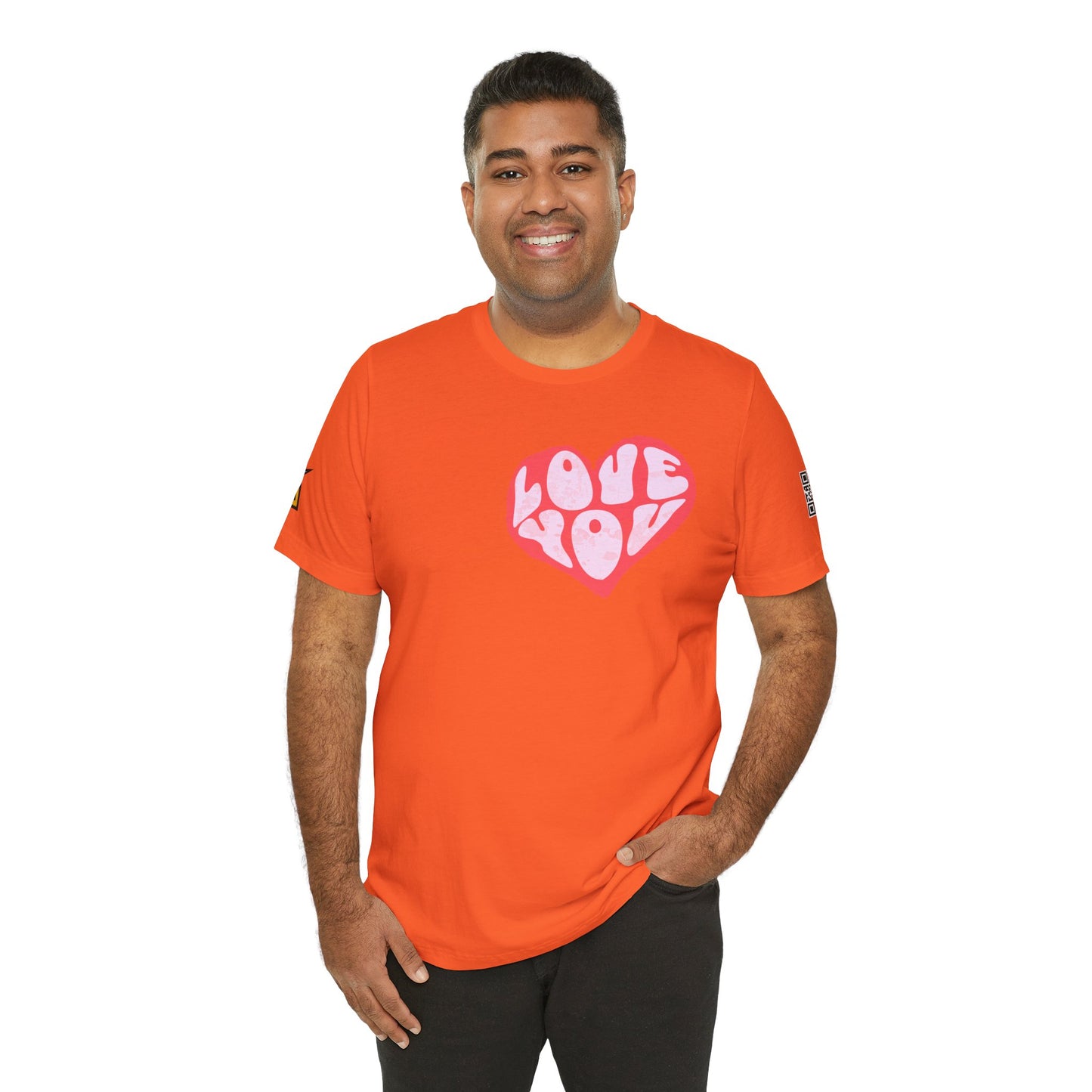 Love You Graphic T-Shirt | Heart Graphic Tee | Cute Retro Streetwear Shirt
