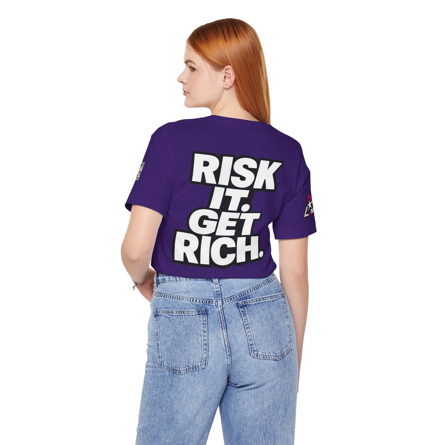Risk It. Get Rich. – Bold Motivational Graphic Tee