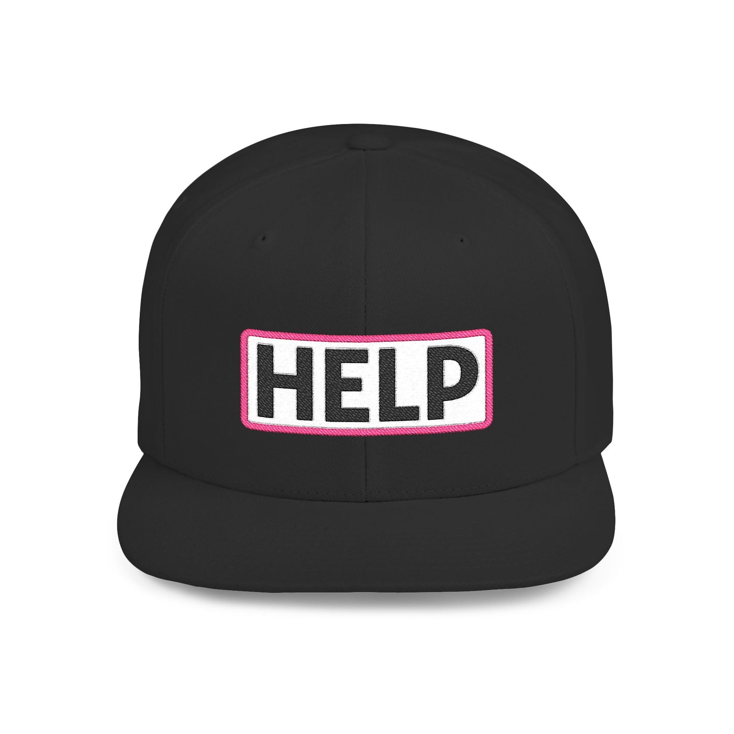 HELP Embroidered Snapback Hat | Funny Trucker Cap | Sarcastic Streetwear Hat | Festival & Everyday Cap Gift