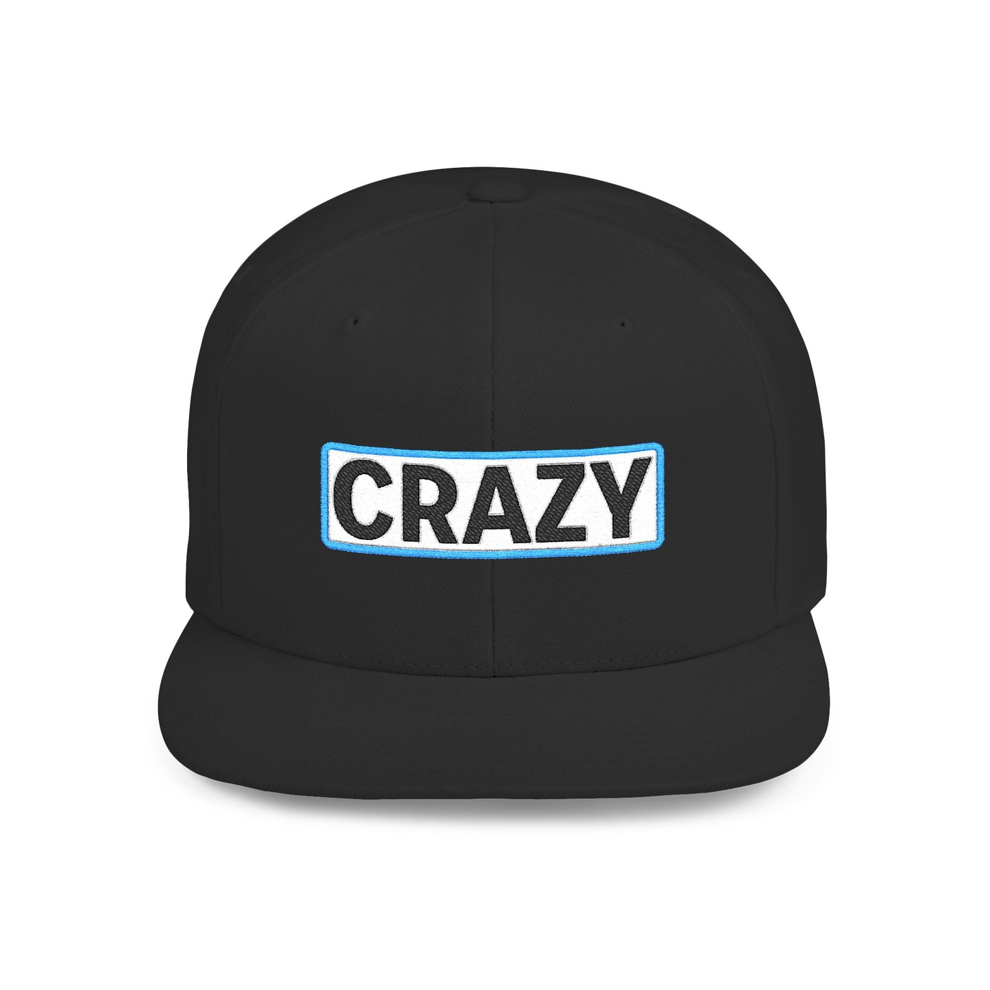 CRAZY Embroidered Snapback Hat | Funny Statement Cap | Bold Streetwear Flat Bill | Conversation Starter Gift