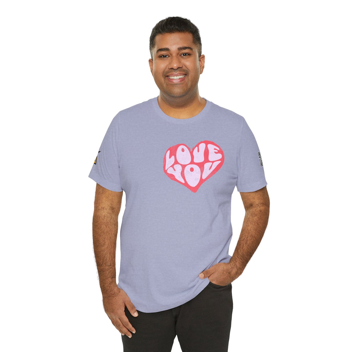 Love You Graphic T-Shirt | Heart Graphic Tee | Cute Retro Streetwear Shirt