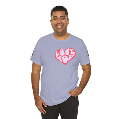 Love You Graphic T-Shirt | Heart Graphic Tee | Cute Retro Streetwear Shirt
