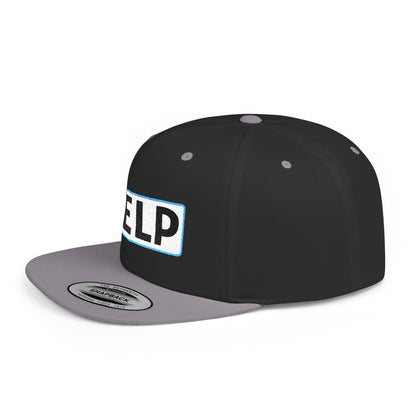 HELP Embroidered Snapback Hat | Funny Trucker Cap | Sarcastic Streetwear Hat | Festival & Everyday Cap Gift