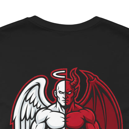 BUILT DIFFERENT Angel & Devil Graphic T-Shirt | Duality Streetwear Tee | Bold Unisex Statement Shirt
