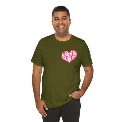 Love You Graphic T-Shirt | Heart Graphic Tee | Cute Retro Streetwear Shirt