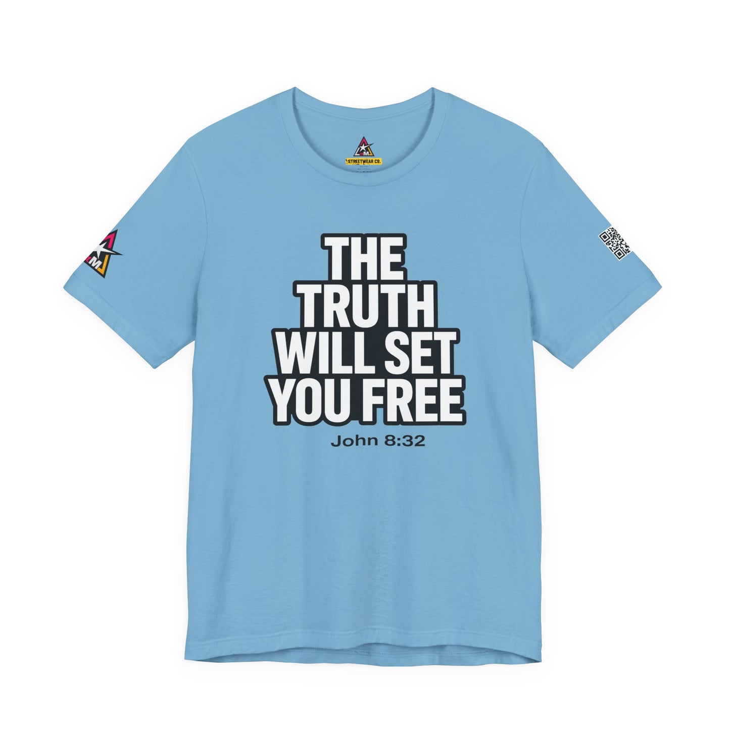 The Truth Will Set You Free Graphic T-Shirt | John 8:32 Bible Verse Tee | Christian Streetwear