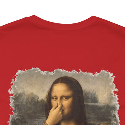 Something Smells Like Bullshit Graphic T-Shirt | Mona Lisa Parody Tee