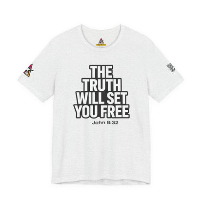 The Truth Will Set You Free Graphic T-Shirt | John 8:32 Bible Verse Tee | Christian Streetwear