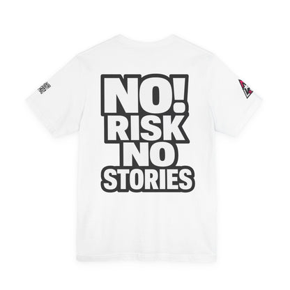 No Risk No Stories – Bold Motivational Graphic TeeNo Risk No Stories – Bold Motivational Graphic Tee