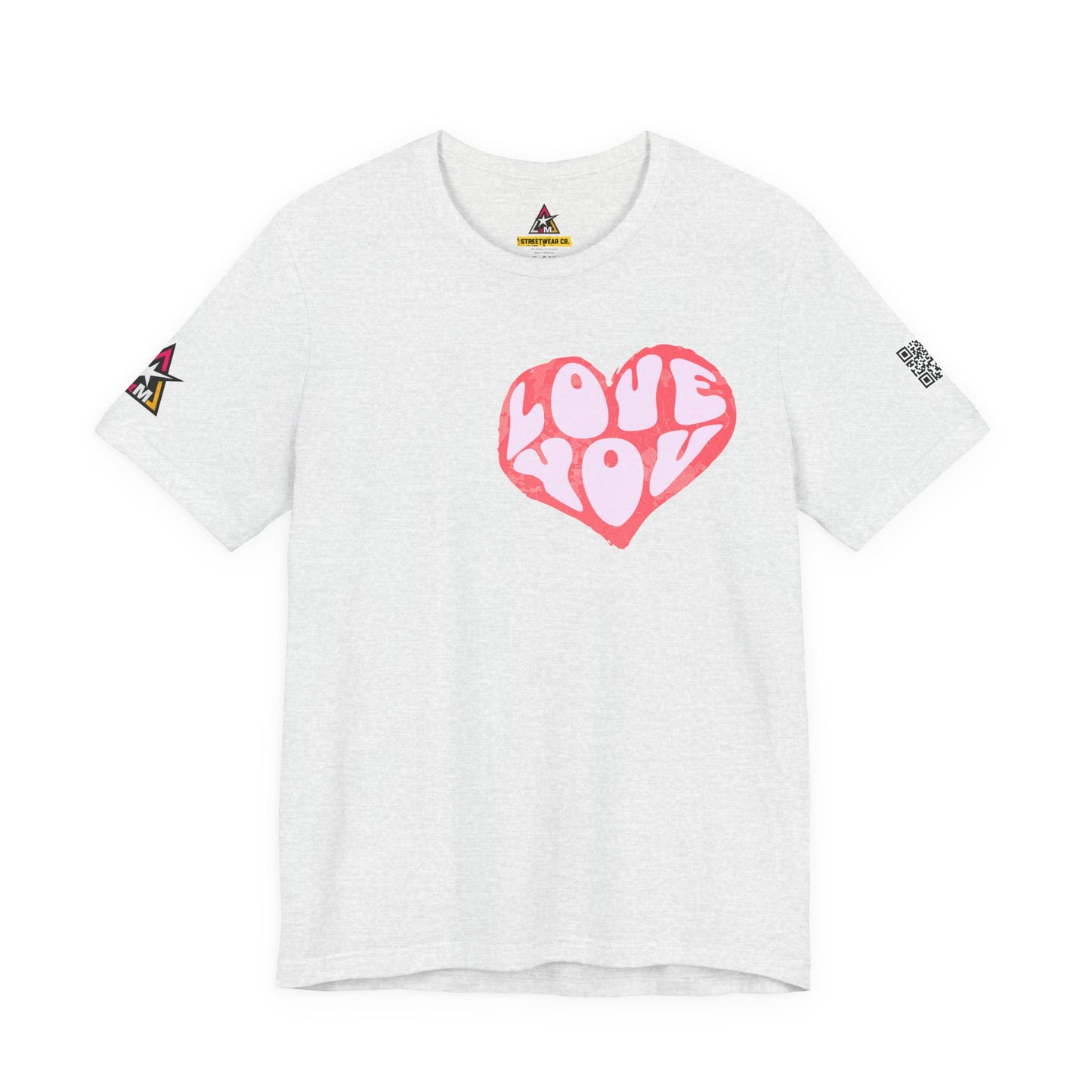 Love You Graphic T-Shirt | Heart Graphic Tee | Cute Retro Streetwear Shirt