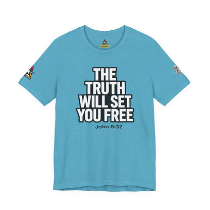 The Truth Will Set You Free Graphic T-Shirt | John 8:32 Christian Tee | Faith Streetwear Shirt