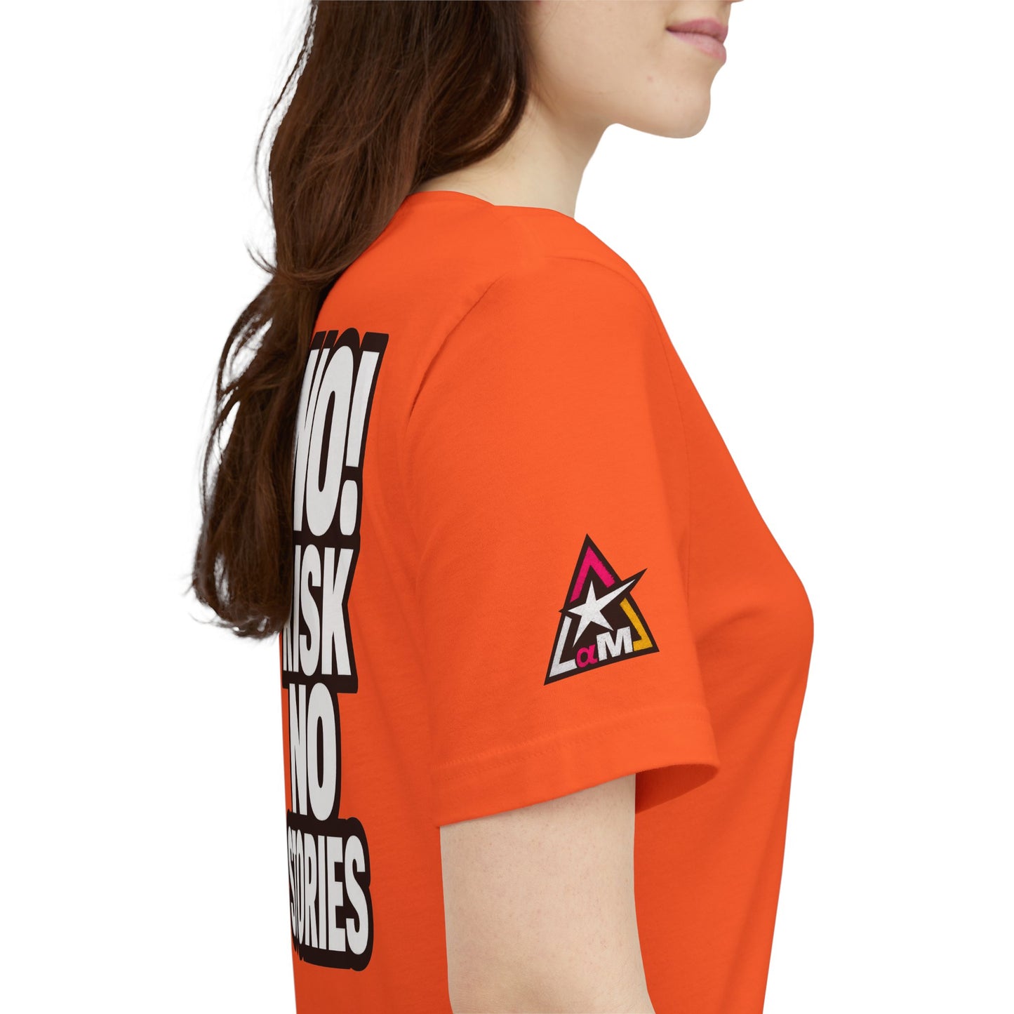 No Risk No Stories – Bold Motivational Graphic TeeNo Risk No Stories – Bold Motivational Graphic Tee