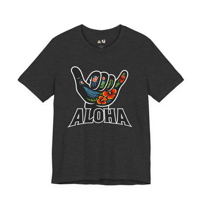 Aloha Shaka Floral Vibe – Unisex Streetwear Graphic Tee