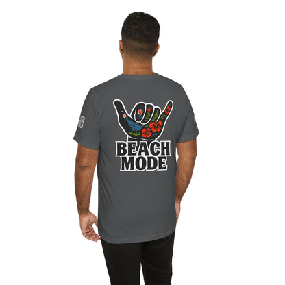 Beach Mode Graphic T-Shirt | Shaka Hand Tropical Tee | Summer Streetwear